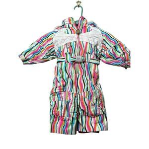 Obermeyer Multi Colored Winter One Piece Snowsuit Toddler Girl's Size 1
